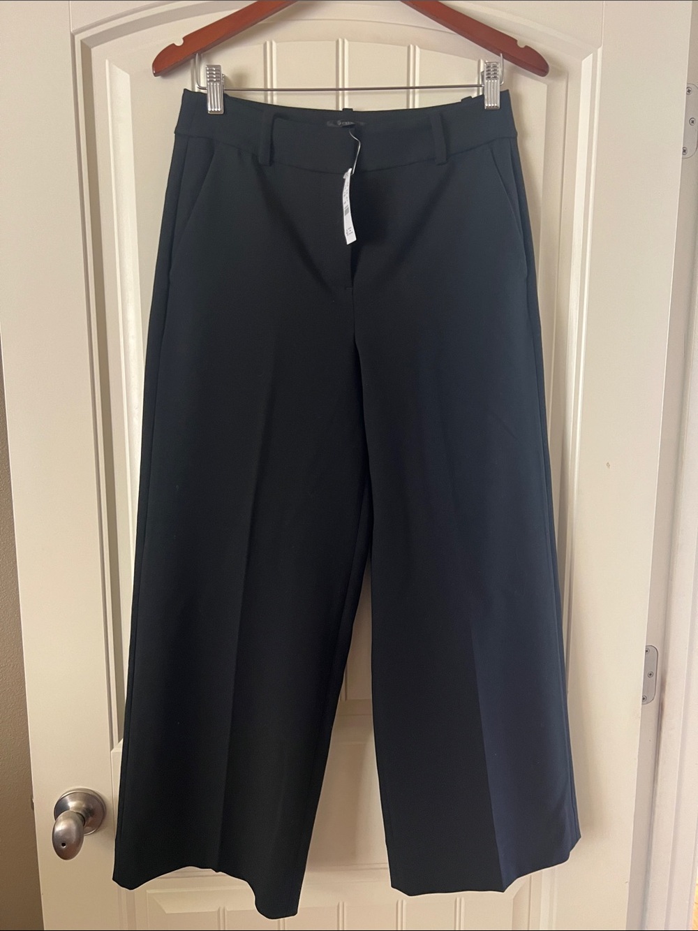 J. Crew Black Wide-Leg Crop Pants